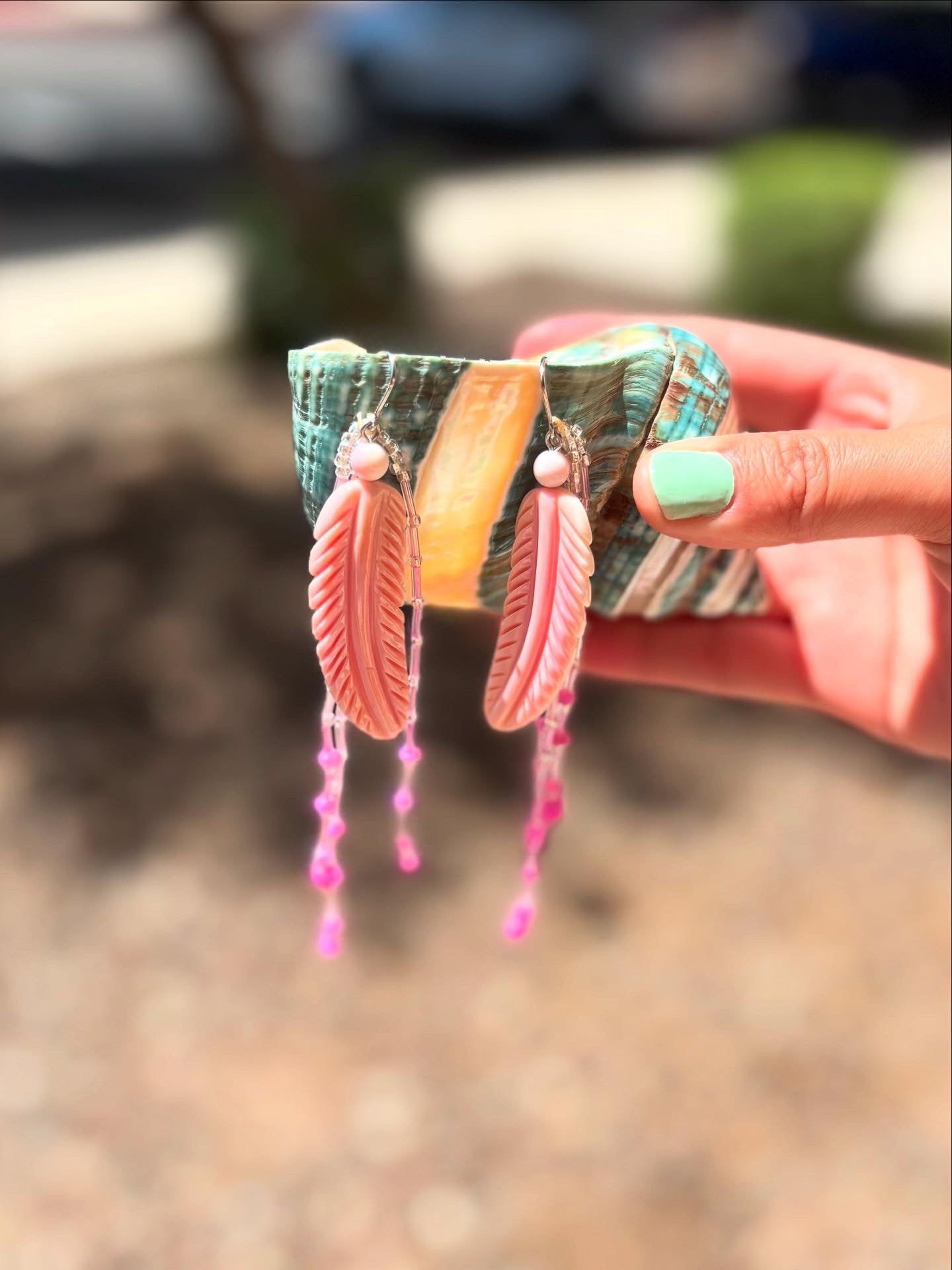 Blush Wing Dangles