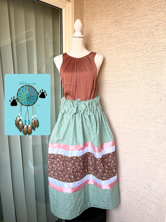 Vintage Tones Ribbon Skirt