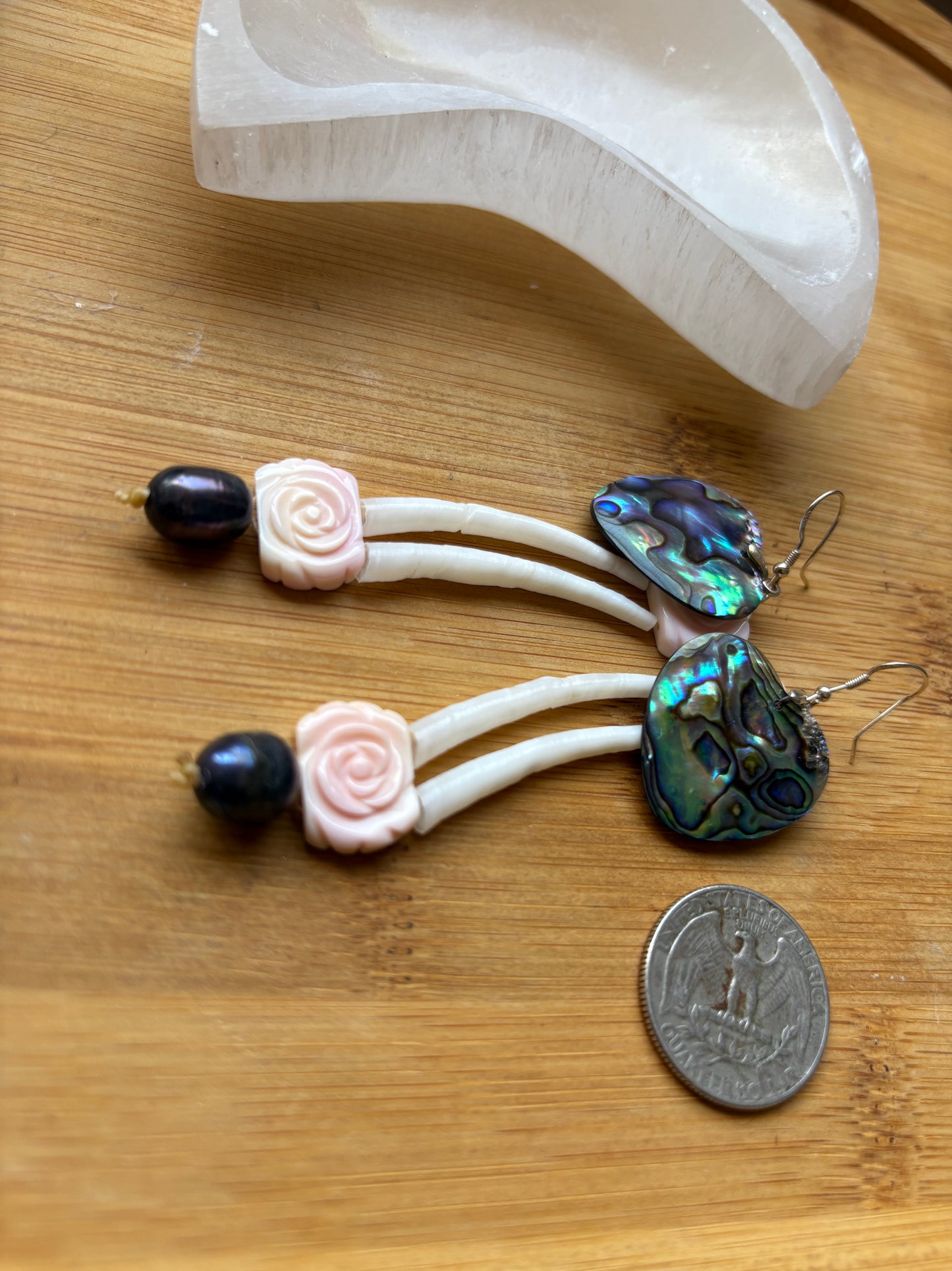 Heart Abalone Dangles