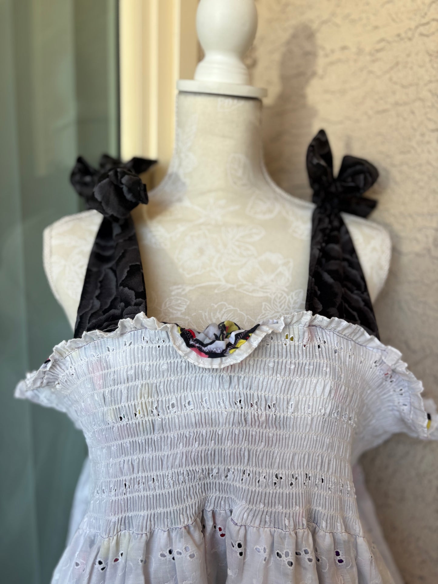 2X+ Floral Ribbon Dress
