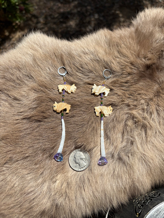 Violet Buffalo Dangles
