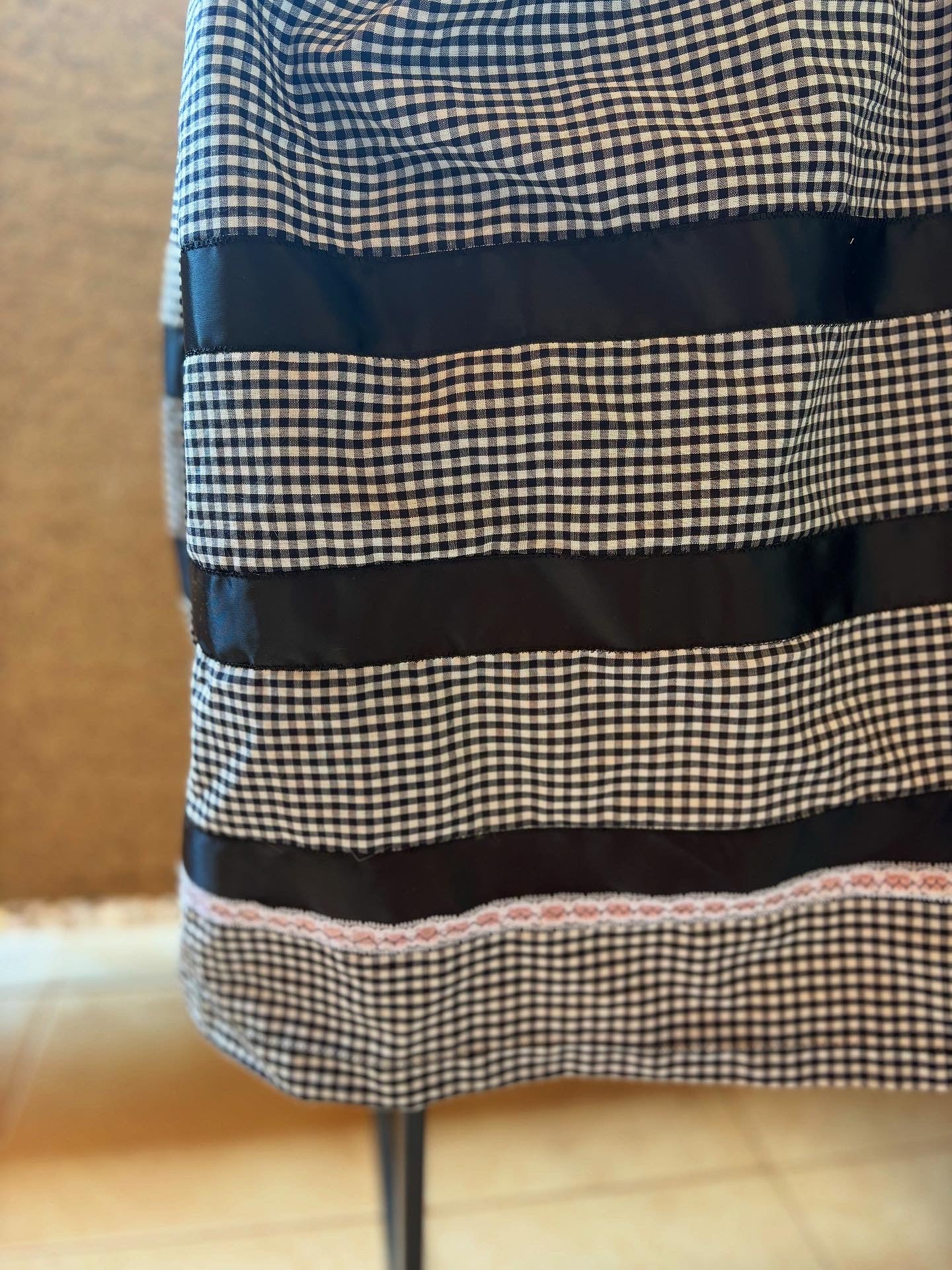 Gingham Ribbon Skirt & Matching Scrunchie