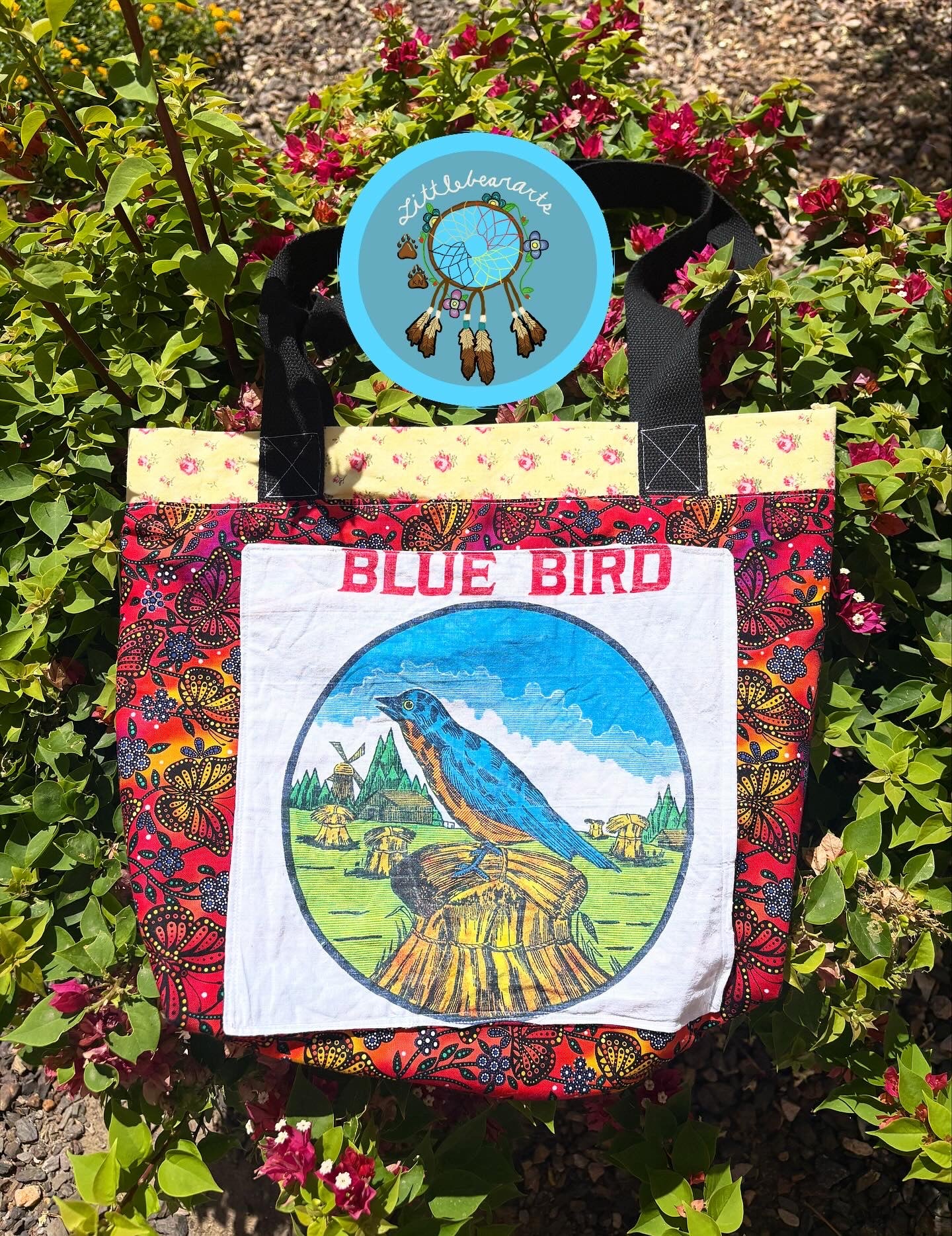 Memengwa Reversible Blue Bird Tote