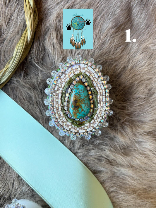 Turquoise and Sweetgrass Pop-Socket
