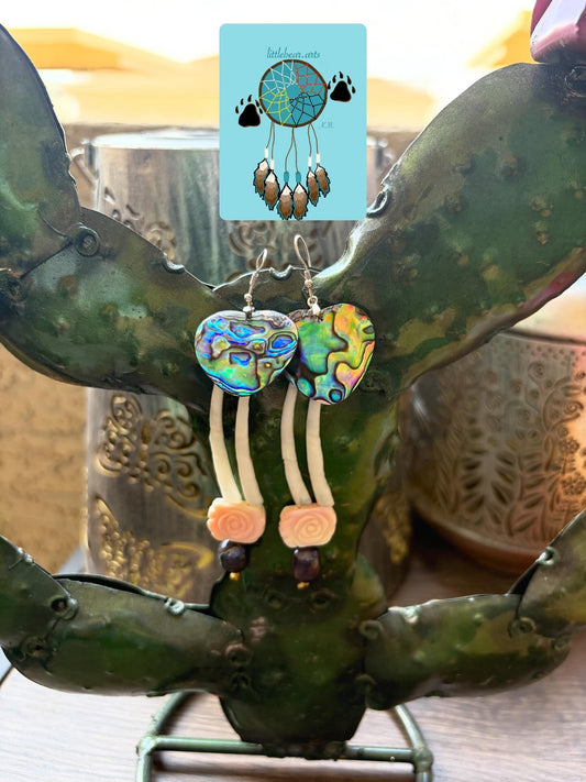 Heart Abalone Dangles