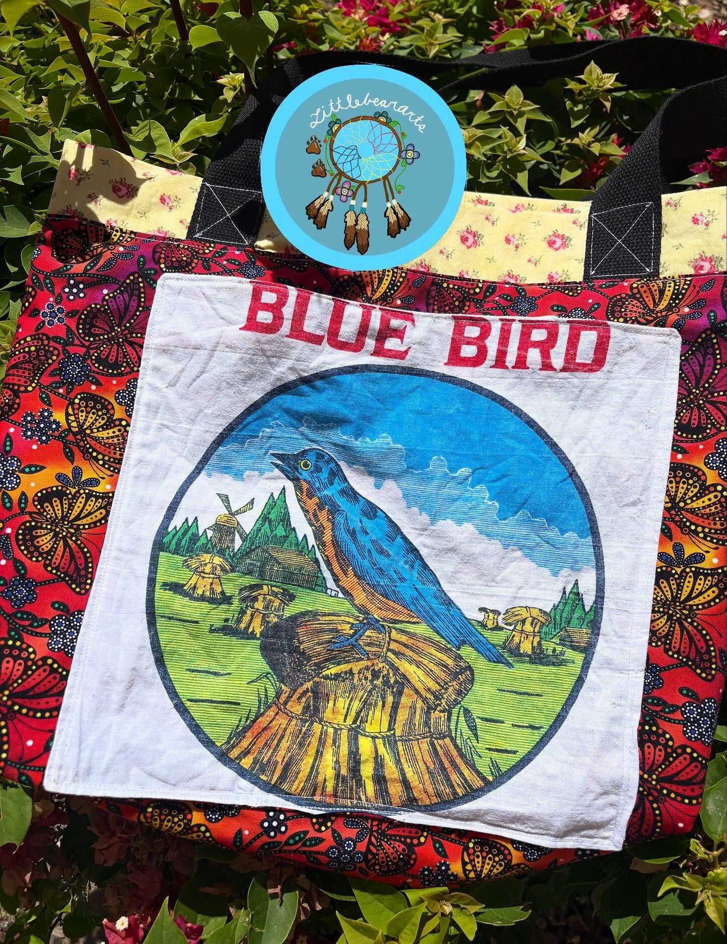 Memengwa Reversible Blue Bird Tote