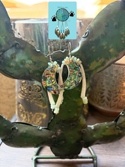 Crescent Moon Abalone Dangles