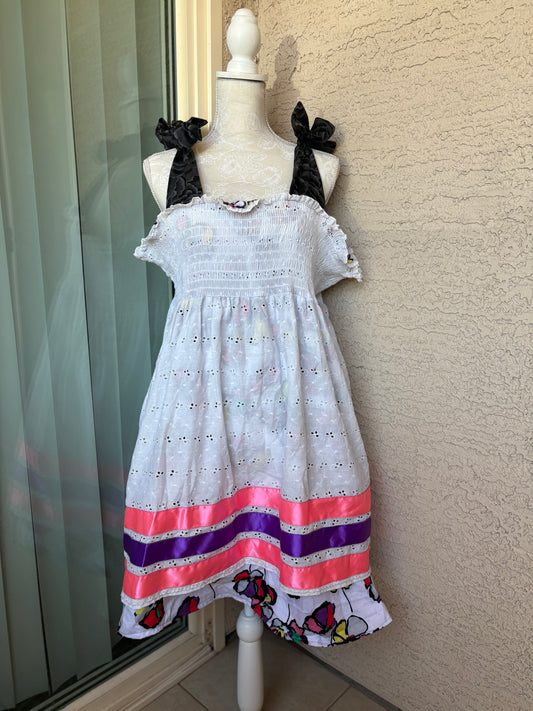 2X+ Floral Ribbon Dress